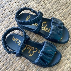 Sam Edelman Velma Leather Sandal Black Size 7 Women